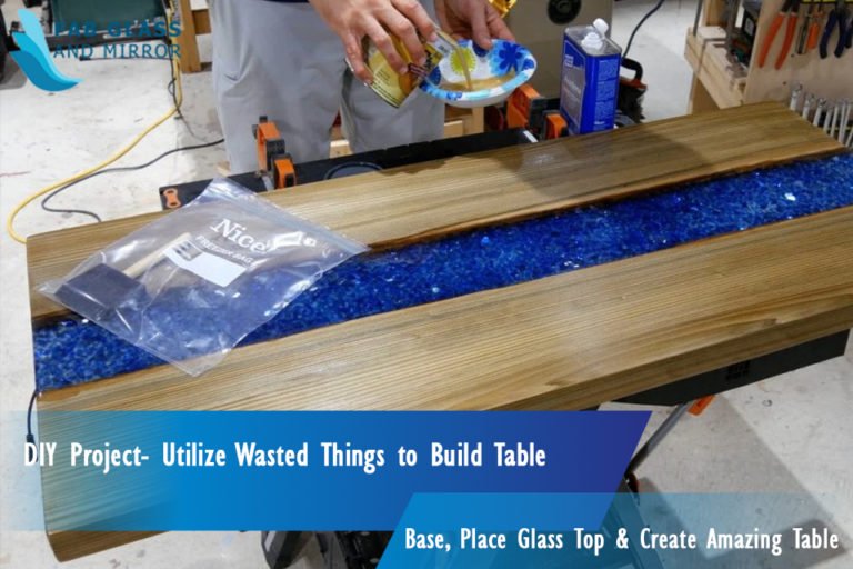 DIY Project- Utilize Wasted Things to Build Table Base, Place Glass Top & Create Amazing Table