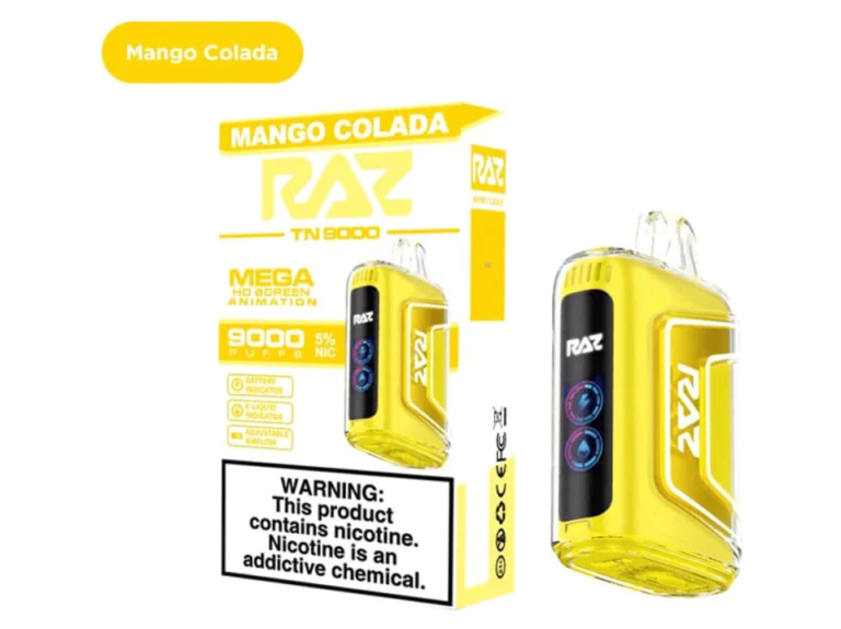 RAZ TN9000 12ML 9000 PUFFS Disposable Vape (Mango Colada Flavor)